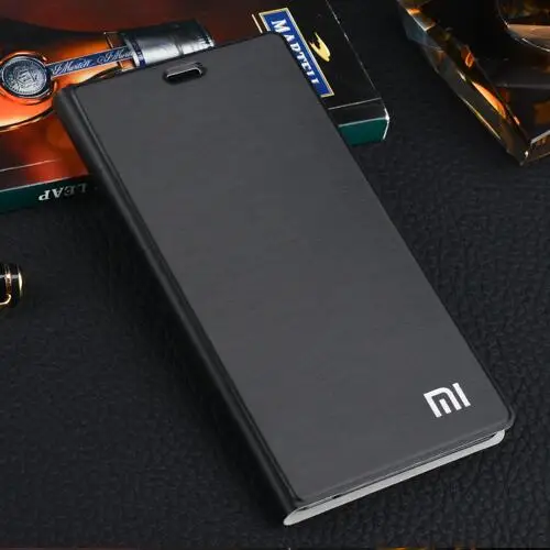 Черный xiaomi mi5 чехол xio mi 5 pro prime чехол флип чехол xiaomi mi 5 чехол из искусственной кожи+ Жесткий PC задняя крышка Роскошный 5,15" - Цвет: Черный