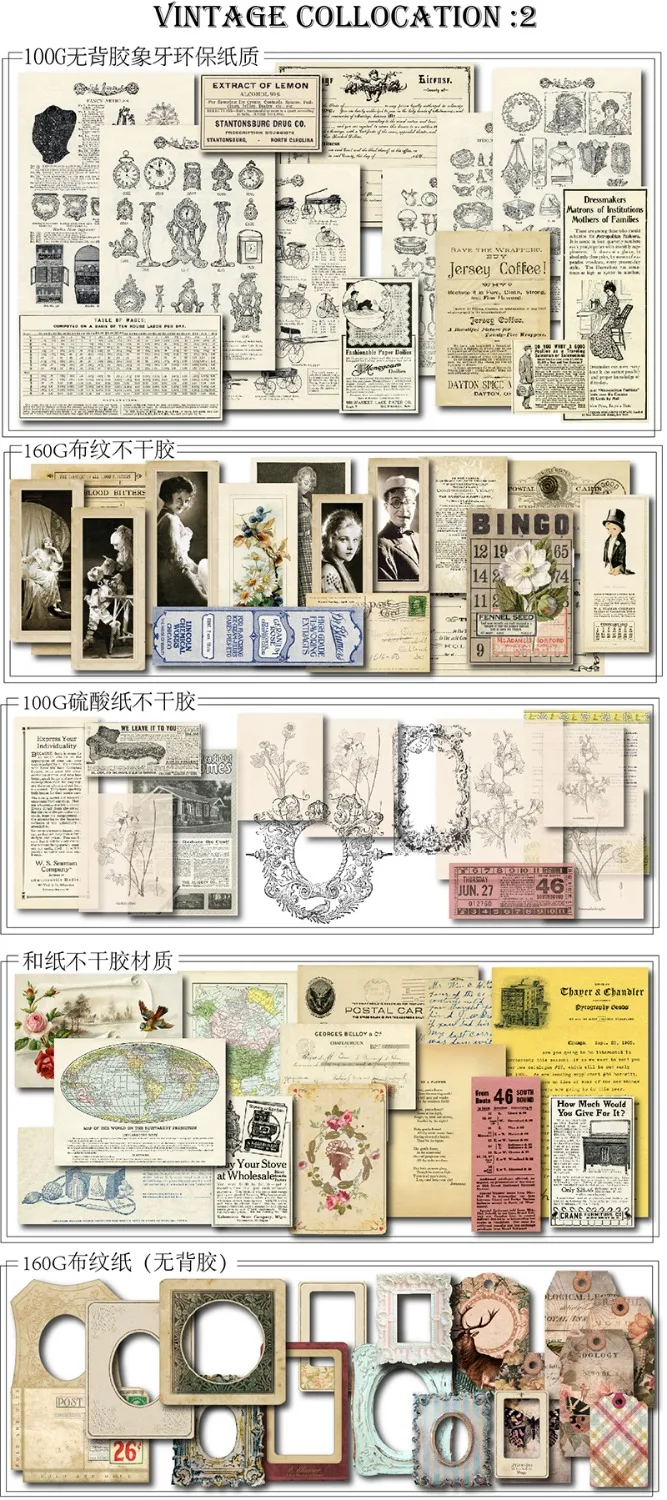 70 шт. винтажные наклейки для скрапбукинга Happy Planner создания карт журнального