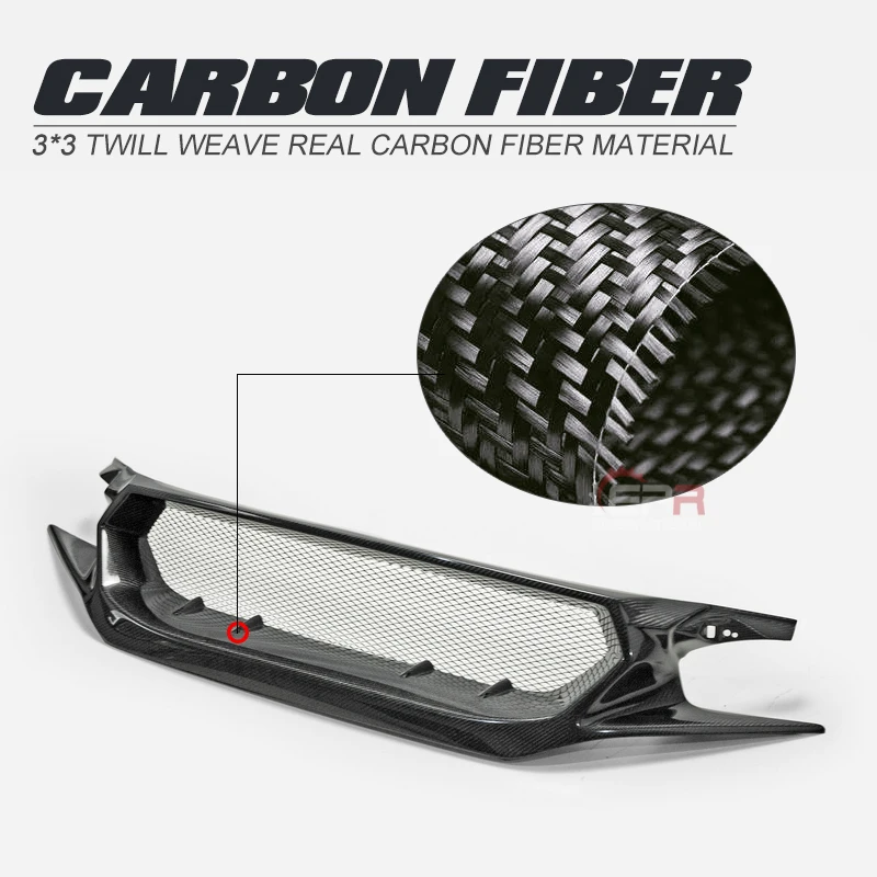 Для Honda 2017 НА Civic Type R FK8 FC1 FK7 JS стиль углеродное волокно передний гриль глянцевая