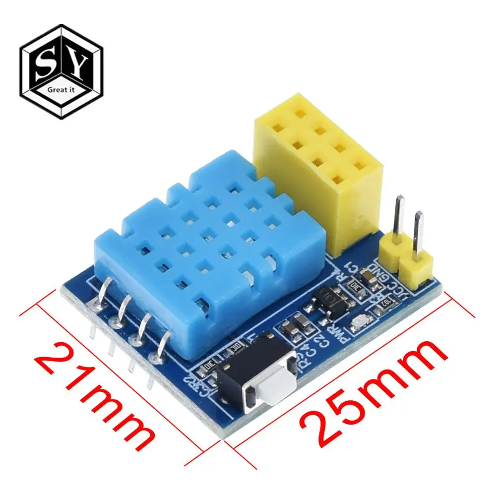 1 шт. ESP8266 ESP 01 DHT11 датчик температуры и влажности esp8266 Wifi NodeMCU Smart Home IOT|Интегральные