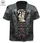 Летняя новинка, 3d футболка с черепом, Мужская футболка с коротким рукавом, Забавные футболки, рок, Япония, панк, аниме, готика, рок, 3DT, Мужская одежда, 6XL