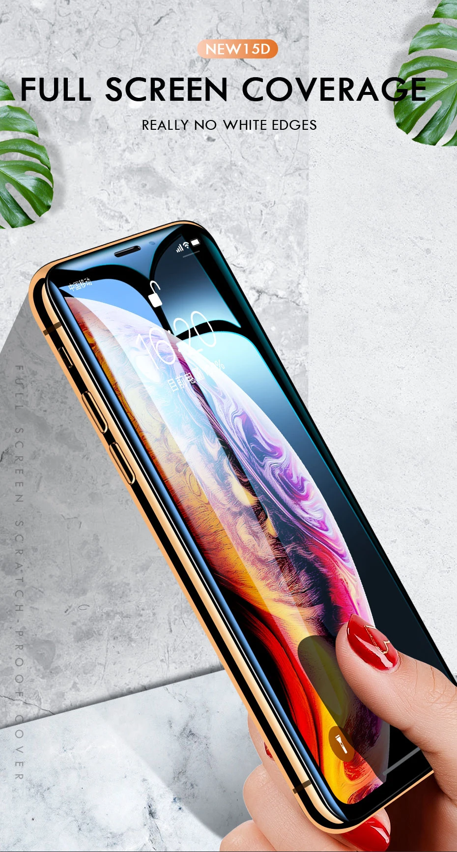 15D защита экрана с закругленными краями закаленное стекло для iPhone 7 8 6 6s Plus защитное стекло на iPhone X XS Max XR пленка 10