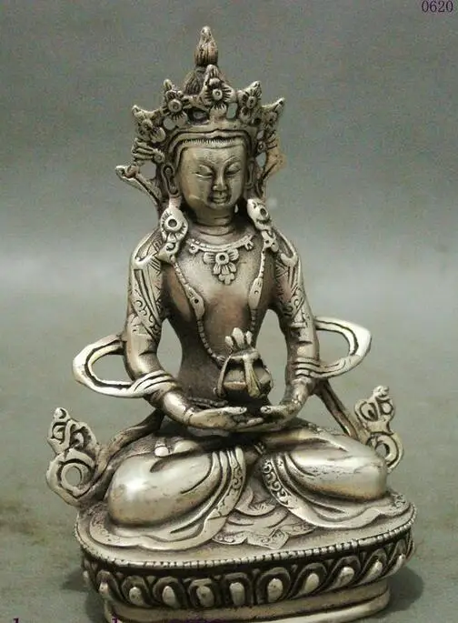 6 &quotтибетская буддистская Серебряная Амитаюс долголетка богиня с изображением