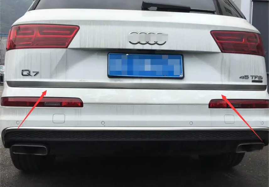 Авто-Стайлинг для Audi Q7 Нержавеющая Задняя ручка задней двери багажного отделения ворота крышка нагревательного элемента накладка ленты 1 шт. высокое качество