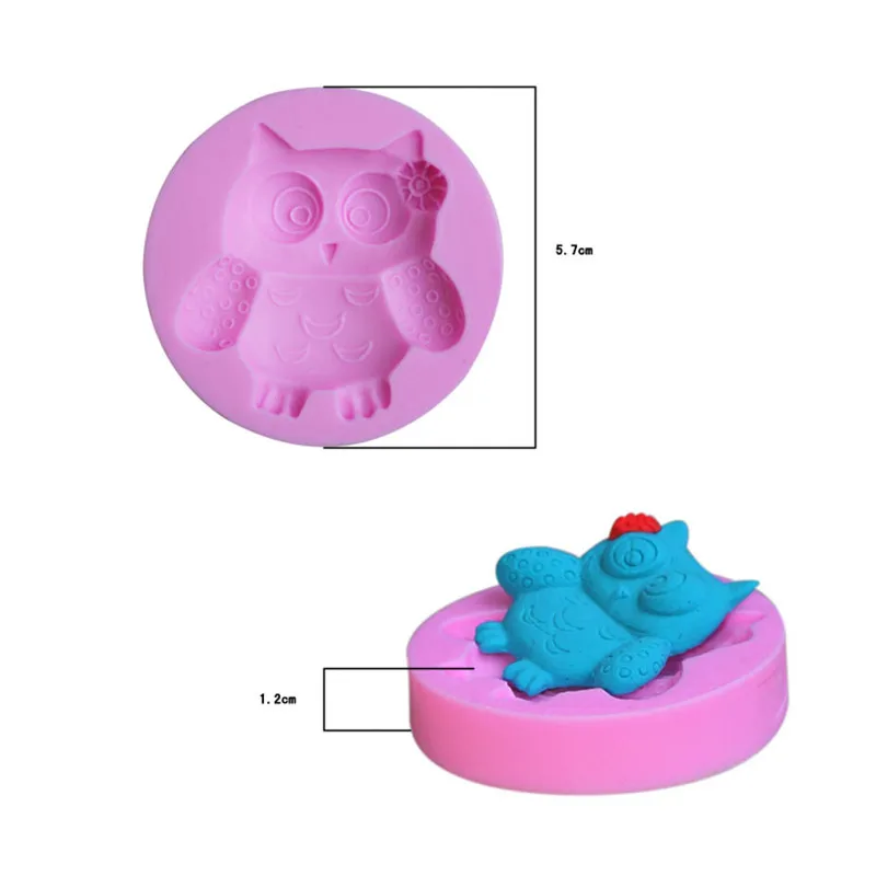 Medjelio 3D инструменты для украшения торта Кленовая Сова Пищевая силиконовая форма