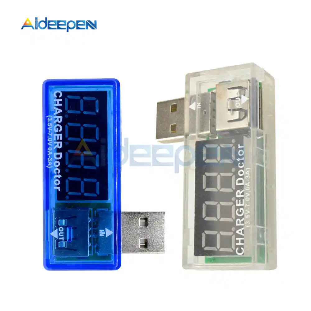 Светодиодный дисплей цифровой вольтметр Амперметр USB измеритель напряжения тока