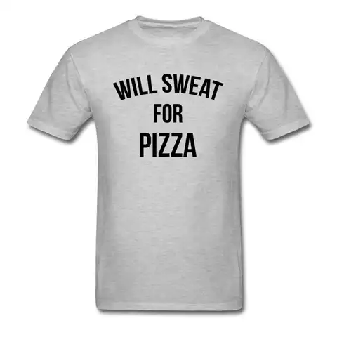 WILL SWEAT FOR PIZZA рубашка на заказ лето/осень из чистого хлопка с круглым вырезом Топы И Футболки для мальчиков 2018 модные футболки