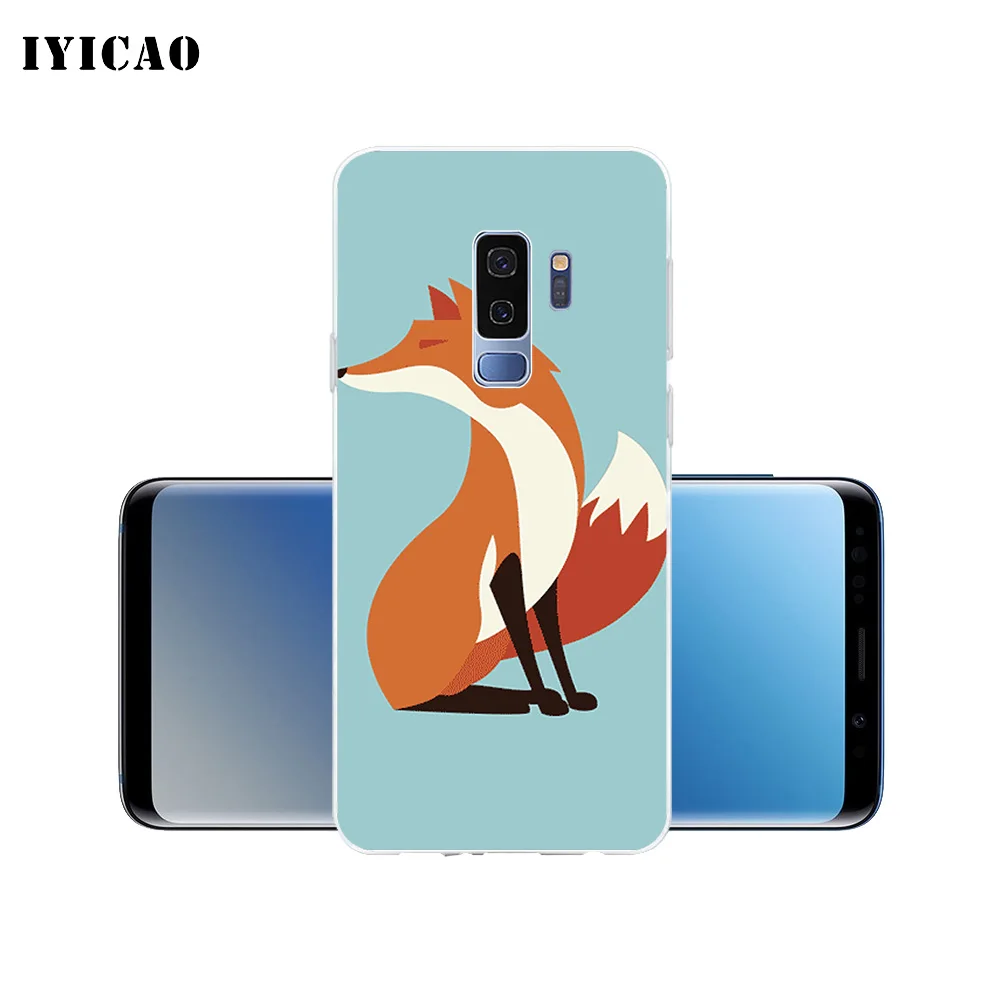 IYICAO милый мягкий силиконовый чехол для телефона с лисой Samsung Galaxy S10e S10 S9 S8 Plus S7 Edge