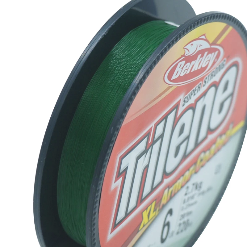 Berkley TRILENE 201m 220yd нейлоновая рыболовная леска 6/10/12/14/17/20LB зеленая приманка