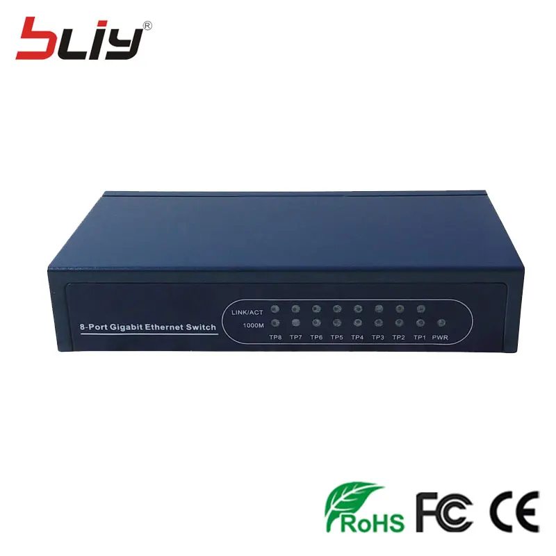 8GE гигабитный коммутатор 8 10/100/1000 м rj45 UTP LAN порт Настольный сетевой переключатель