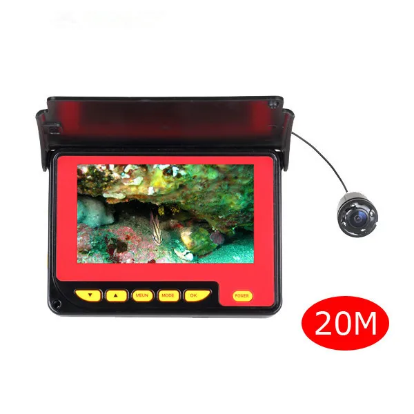 Underwater Ice Video Fishing Camera 4.3 inch LCD Monitor 4 LED Camera 20m Cable Visual Fish Finder