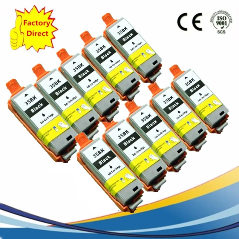 10BK PGI-35 PGI35 PGI-35BK CLI-36 струйных картриджей Замена для Canon Pixma IP100B IP100 IP100 с батареей мини 260 320 - Цвет: 10BK