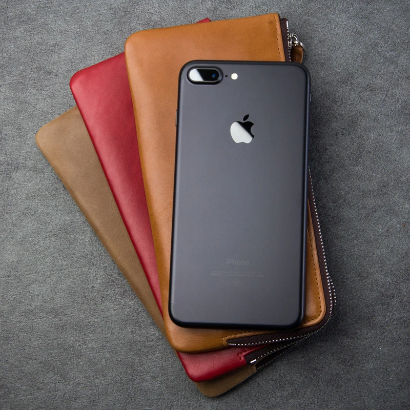 QIALINO 2016 Чехол кошелек для iphone 7 и iPhone plus ручной работы из натуральной кожи чехол