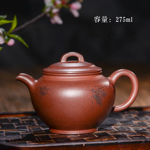 275 мл Authentic Zisha известный ручной Исин чайник Оригинал из фиолетовой глины лампа