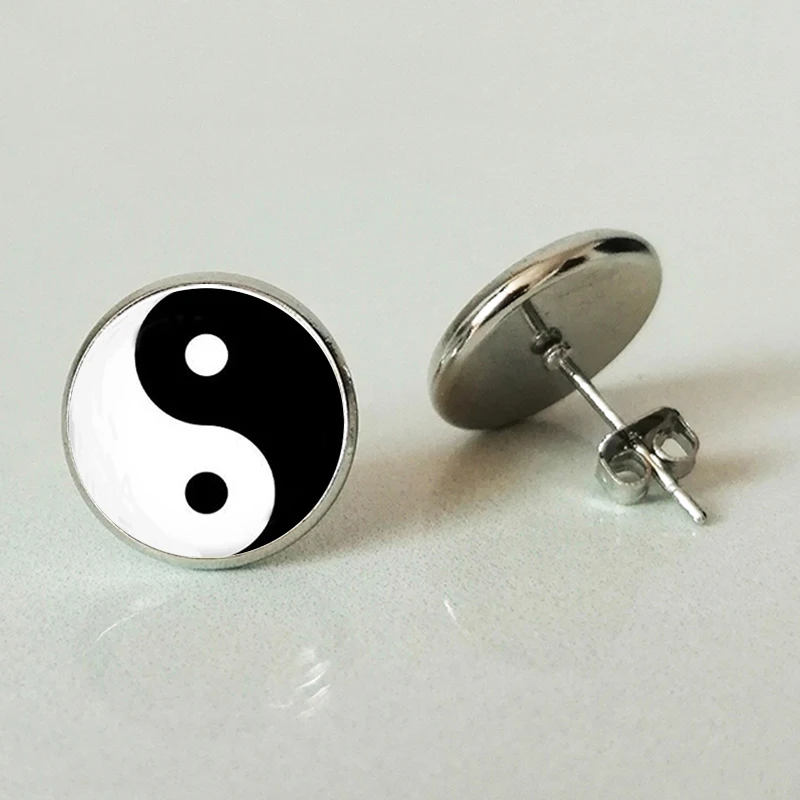 XHDBVintage Yin серьги Yang Taiji ручной работы yin и украшения мужские подарки aretes de mujer impernos