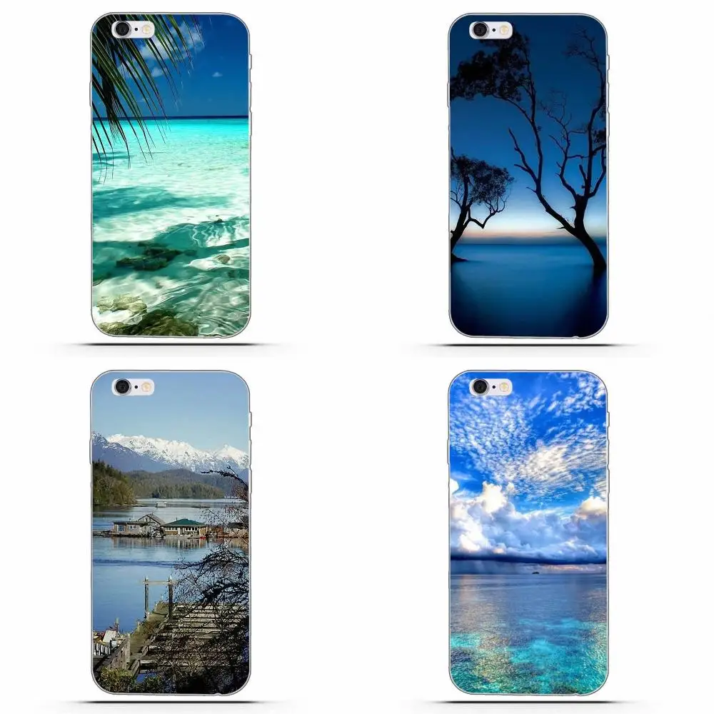 Мягкие чехлы Wexoeq для Apple iPhone 4 4S 5 5C 5S SE 6 6S 7 8 Plus X Life Blue Sky|Бамперы| |