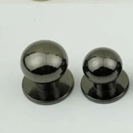 Черный никель YIBO 10 шт. 4-10 мм монах голова соска заклепки для шитья кожи металлические поделки твердый гвоздь заклепки аксессуары для багажа ремень заклепки - Цвет: Черный никель
