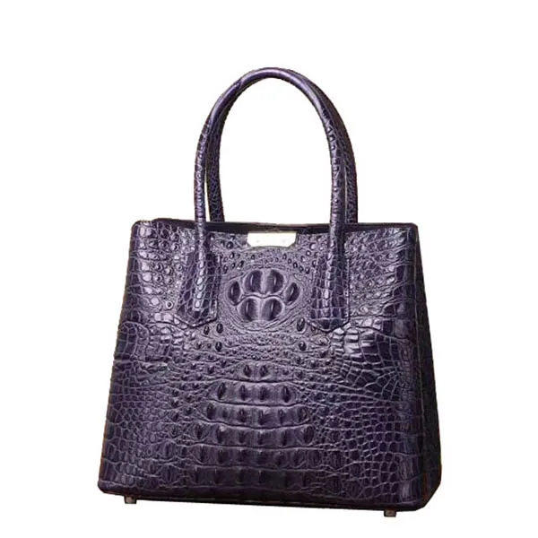 Blue Новые женские сумки из натуральной кожи, женские кожаные сумки, улучшенные сумки из воловьей кожи с крокодиловым узором, женские сумки известных брендов - Цвет: Blue