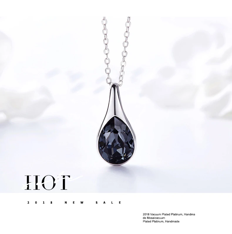 Ожерелье Warme Farben с кристаллами Swarovski для женщин, корейское простое ожерелье с кристаллами в виде капли воды, модное ювелирное изделие, ожерелье