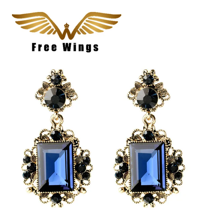 Изысканные серьги гвоздики в европейском и американском стиле с драгоценными