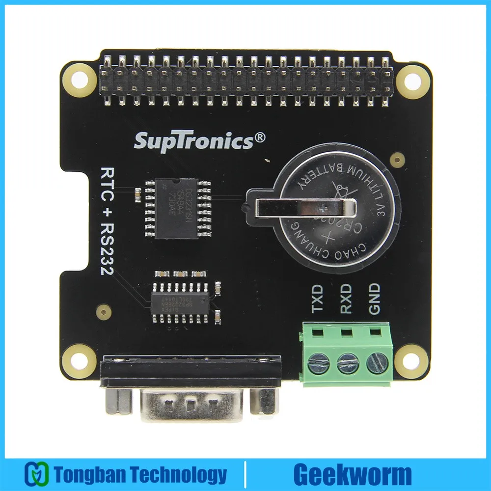Raspberry Pi X230 RS232 Series Port & Real time clock (RTC) плата расширения для фото + Plus / 3B 2B B +|Аксессуары