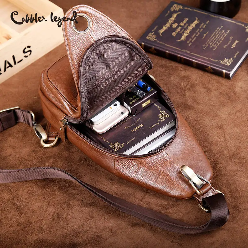 Cobbler Legend 2019 винтажная нагрудная сумка мессенджер известный бренд мужские сумки