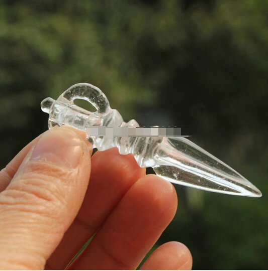 7 см прозрачный натуральный кварцевый кристалл буддистский медитационный амулет