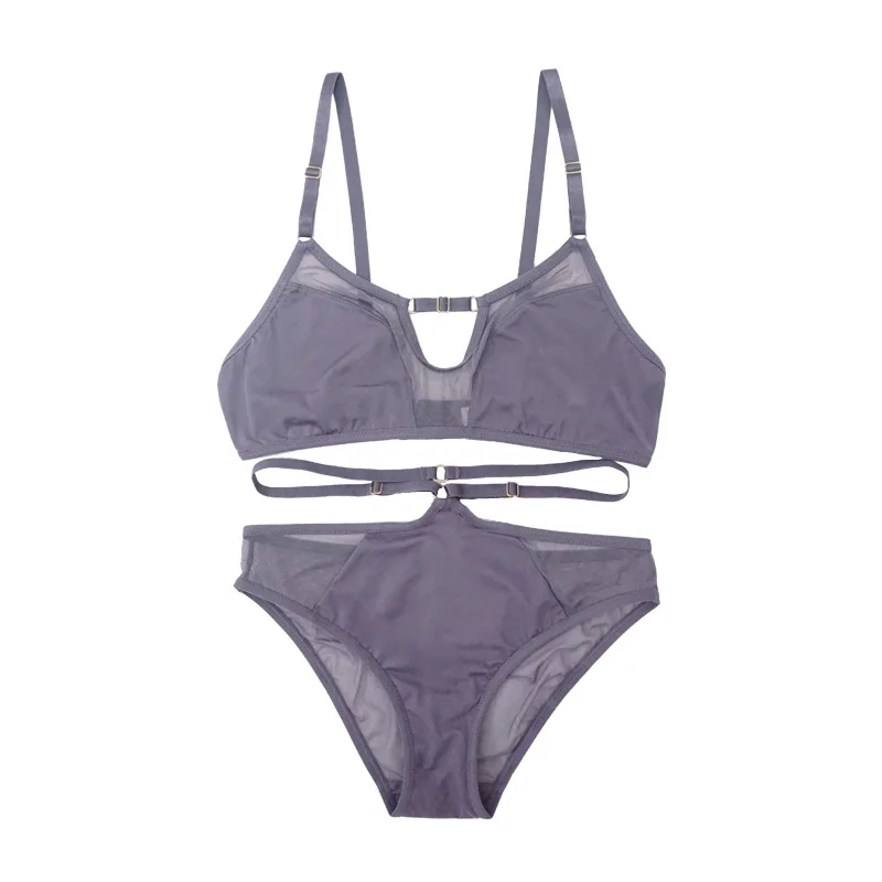 gray SP& CITY, сексуальный комплект женского нижнего белья с сеткой, бесшовный, кружевной, прозрачный, без косточек, бюстгальтеры, дышащий, пуш-ап, бюстгальтер, нижнее белье - Цвет: gray