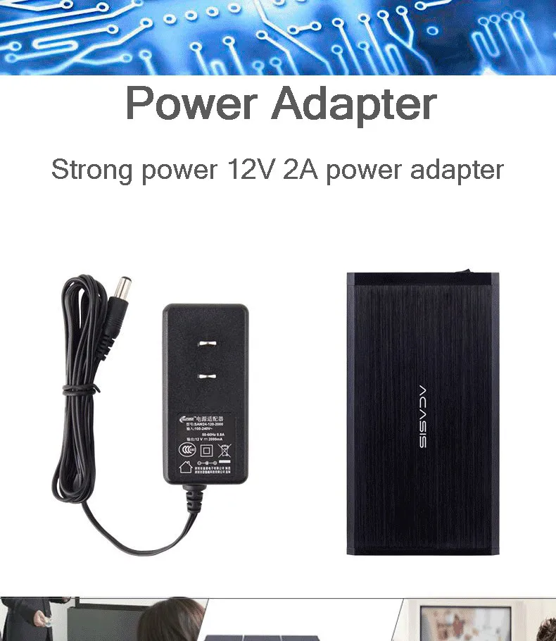 ACASIS BA-06USI USB 2.0SSD мобильный жесткий диск с двойным интерфейсом SATA и IDE 3,5 дюйма Универсальный Корпус для жесткого диска из алюминиевого сплава