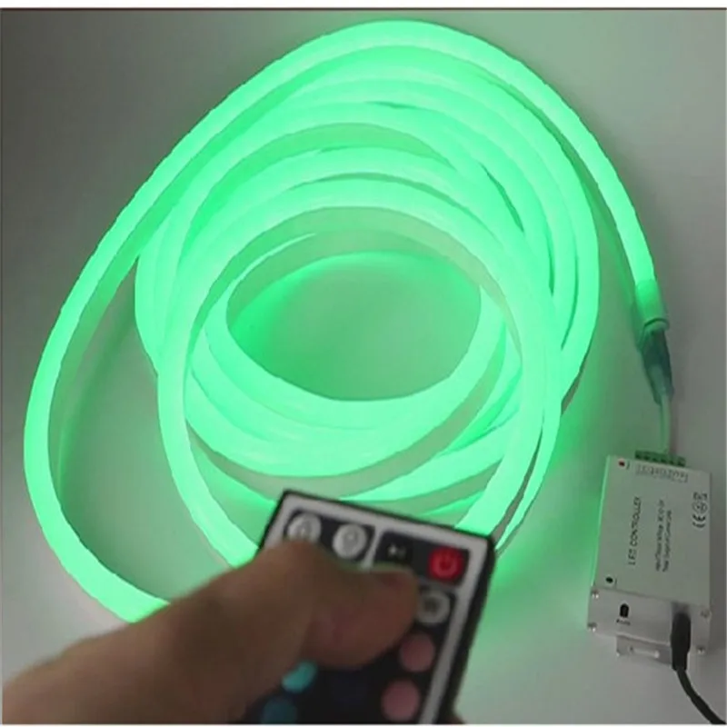 200 240В переменного тока 10 м/рулон дистанционного управления RGB Неоновая Гибкая