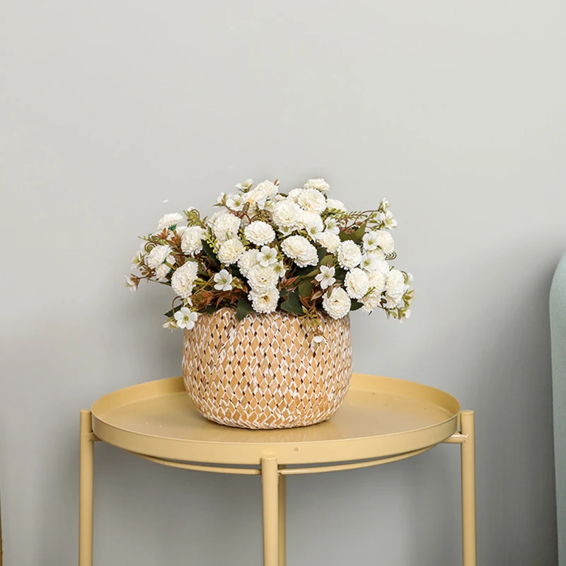 Искусственные цветы гвоздики Шелковый цветок Свадебный букет 11 головок