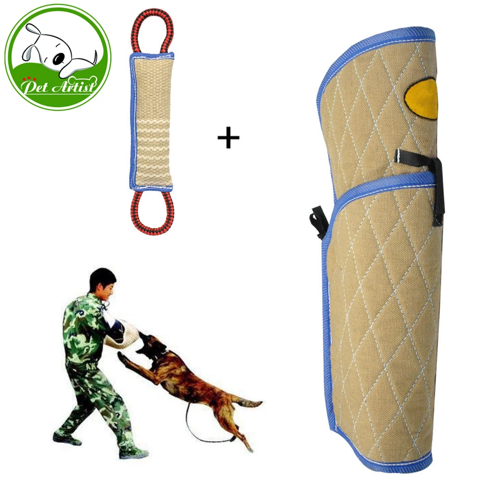 

Jute Training Dog Bite Sleeve and Pet Bite Tug for Working Dogs Rottweiler