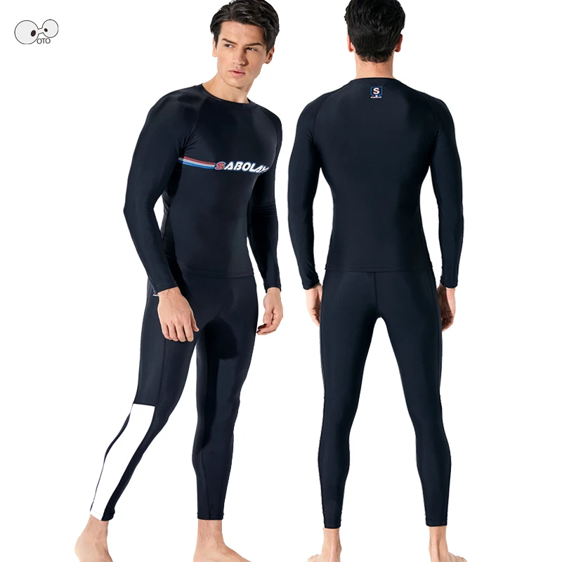 Быстросохнущий Мужской купальный костюм UPF50 + с длинным рукавом Rashguard 2 предмета