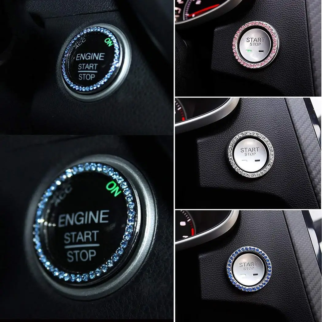 4 см авто ключ зажигания кольцо с орнаментом круглый розовый синий белый стразы