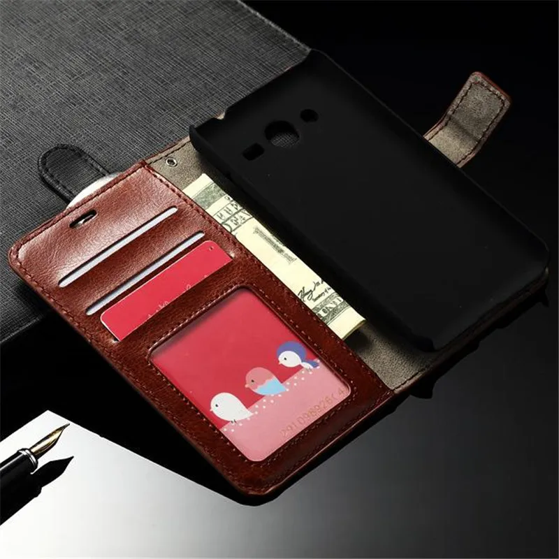 Роскошные ретро кожаный чехол для Samsung Galaxy Core 2 II Duos sm g355h core2 G355H G355 двойной deluxe флип