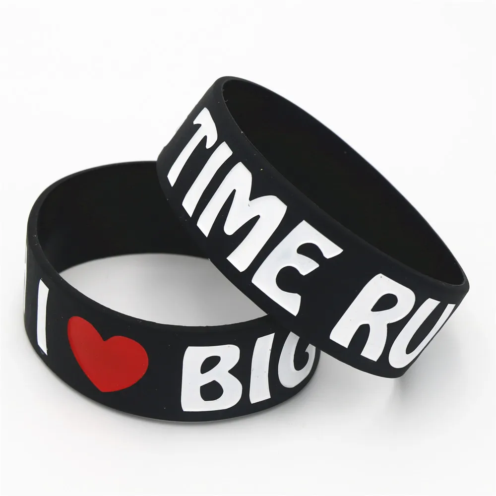 Black 1 шт. модный силиконовый браслет I Love Big Time Rush для любителей музыки черные белые красные широкие силиконовые браслеты и браслеты ювелирные изделия SH143 - Окраска металла: Black