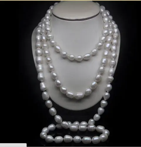 BEAUTIFUL AAA 11-13 MM WHITE SOUTH BAROQUE PEARL NECKLACE 50 INCH
