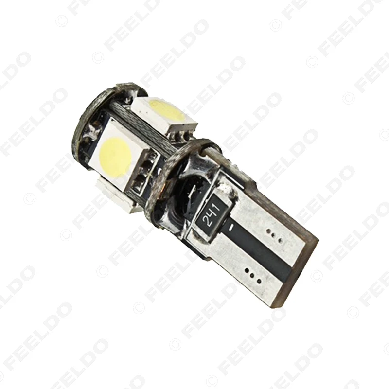 FEELDO 4 шт. Клин T10/W5W/194/168 5050 5SMD светодиодный одов без ошибок CANBUS автомобисветильник