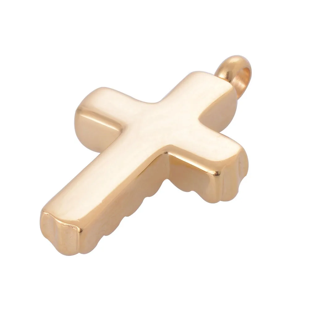 10 шт./лот оптовая золото Цвет Нержавеющая сталь крест Подвески Кремации