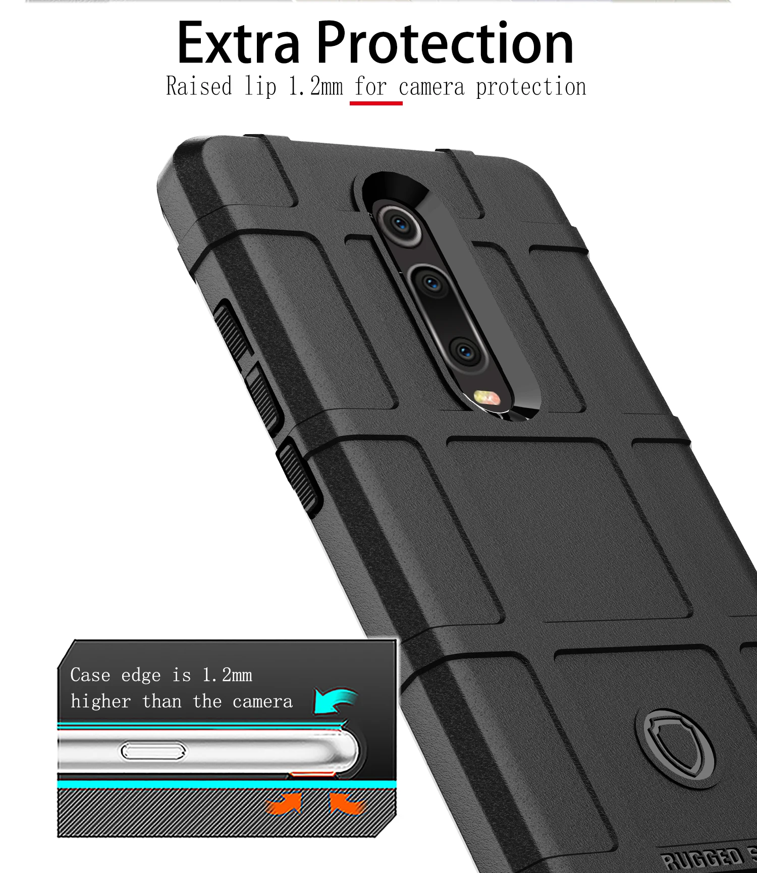 Армированный противоударный чехол для Xiaomi Mi 9T Pro с защитой от царапин из