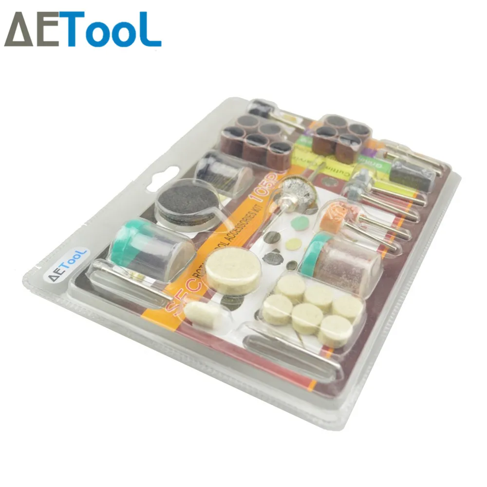 Aetool 105 шт./компл. роторный инструмент набор аксессуаров для Dremel Инструменты