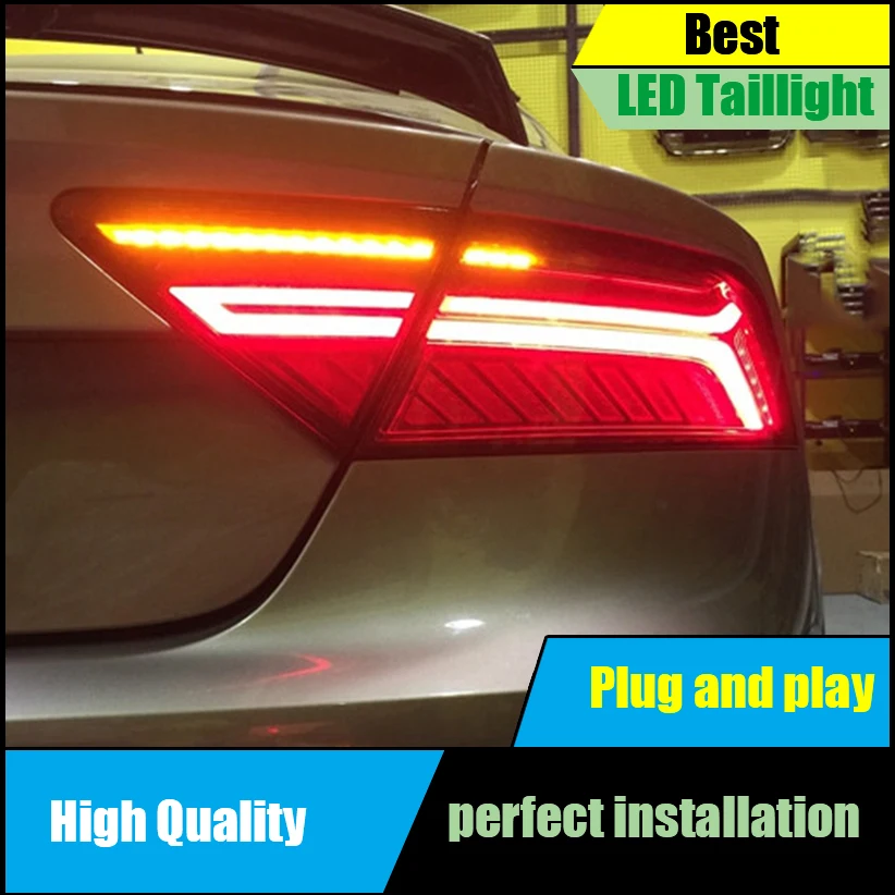 Автомобиль Стайлинг для Audi A7 фонарь в сборе 2011-2016 светодиодный задние фонари