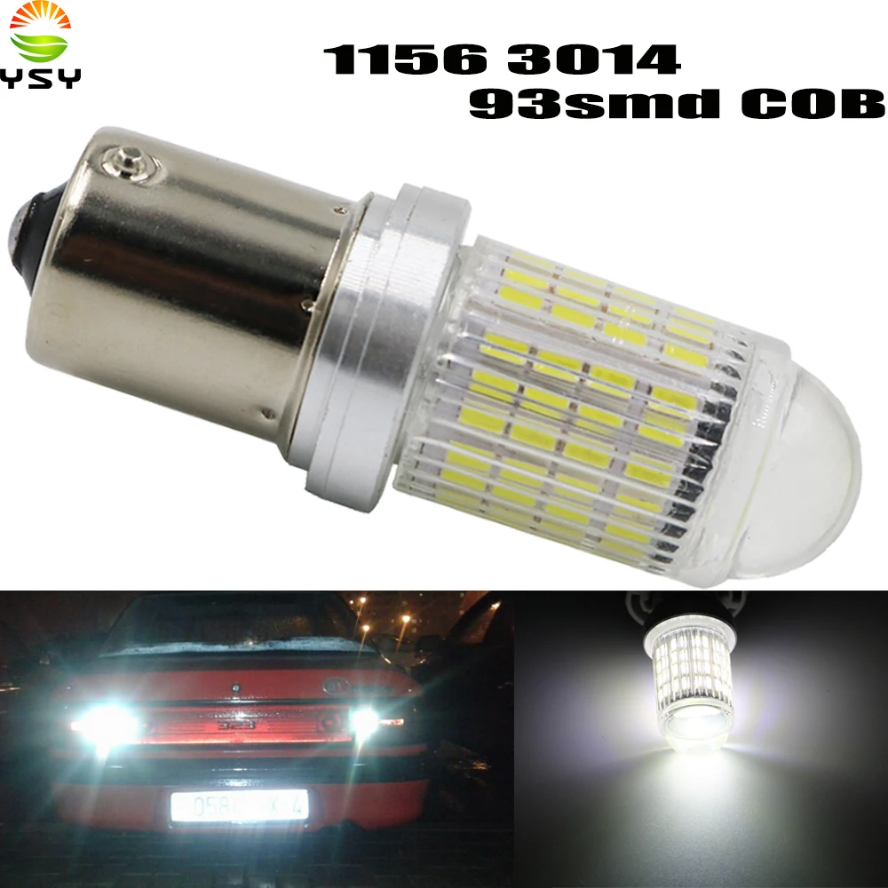 YSY 50 шт. Автомобильные светодиодные лампы 3014 93 smd 1156 BA15S P21W для указателя поворота