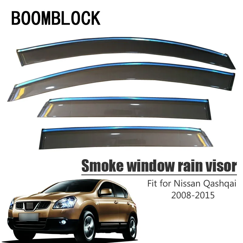 Высокое качество 4 шт. Дымовое окно дождевой козырек для Nissan Qashqai 2015 2014 2013 2012 2011 2010