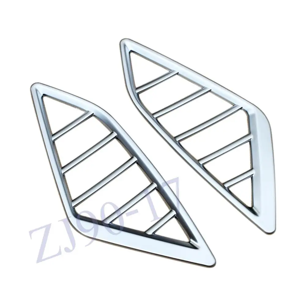 ABS Хромированный передний вентиляционный открытый кожух выхода воздушного кондиционера для приборной панели Dash Bezel Garnish Frame подходит для Mazda 3 2014-2017 Аксессуары вкл.