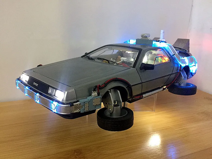 Классический 1:18 Масштаб Back To The Future светодиодный светильник издание шин