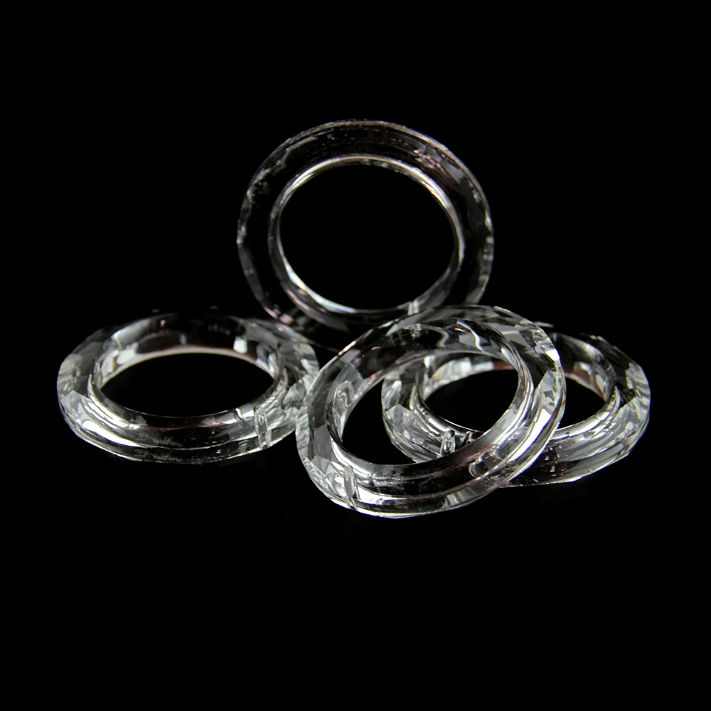 

10pcs 50mm Clear Crystal Chandelier Prism Ring Shape Lights Lamps Hanging Drop Pendants For Home Decoration