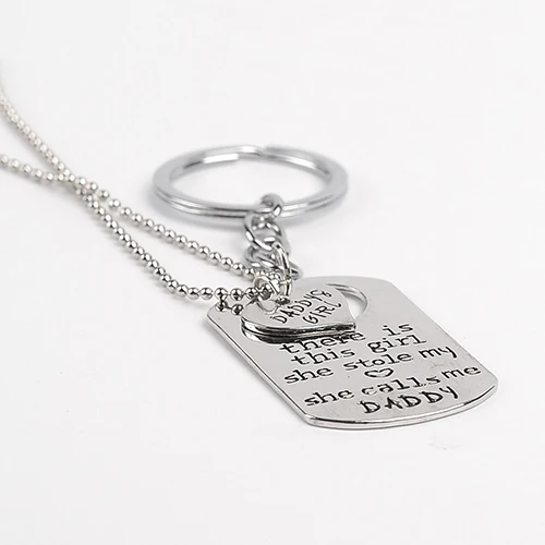 День отца Ювелирных Любовь Сердце Дочь Отец Письмо Печатные Брелок Ожерелье|love