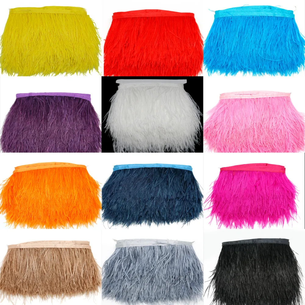 1 м/лот разноцветная длинная искусственная бахрома отделка около 8 10 см перо боа