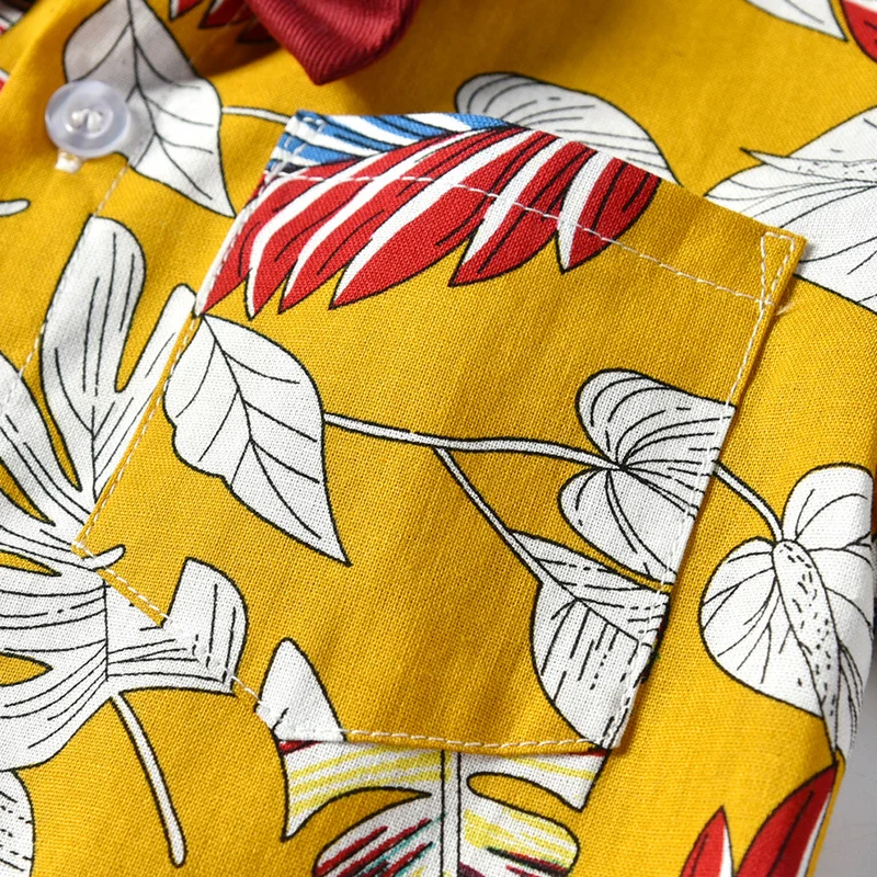 Топ и топ пляжный джентльменский костюм повседневная одежда для маленьких